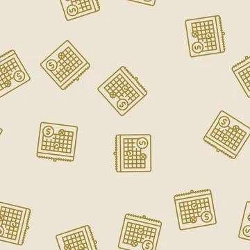 Early repayment line seamless pattern Illustrazione stock