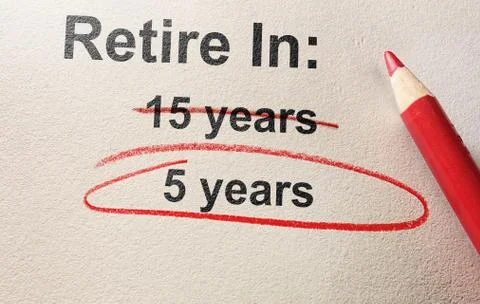 Early retirement concept Foto stock