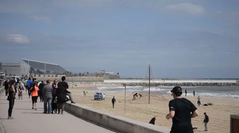 Early Spring Beach Time Stock Footage 49293037