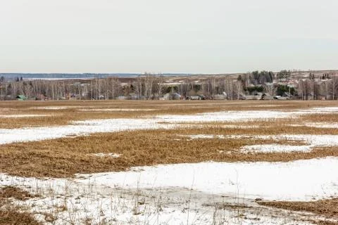 Early spring in the fields Stock Photos