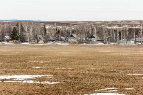 Early spring in the fields Stock Photos