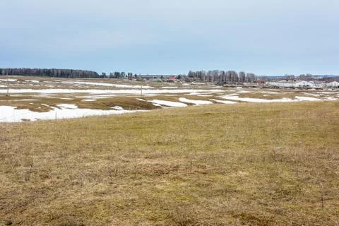 Early spring in the fields Stock Photos