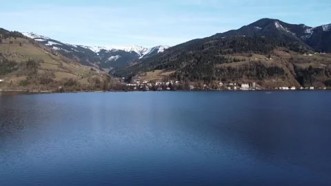 Early spring in the mountains and mountain lake Stock Footage 274676558