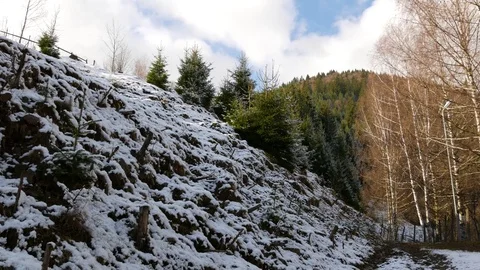 Early spring in the mountains. Stock Footage 74625238