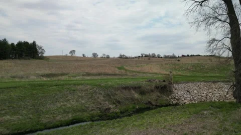 Early spring on the prairie Stock Footage 298788909