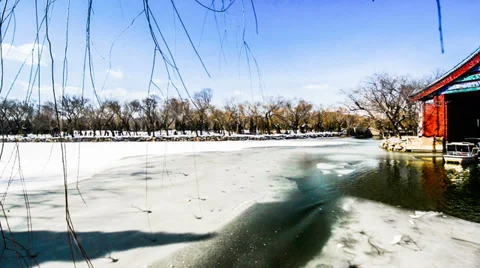 The early spring scene in the Summer Palace, Beijing, China Stock-Footage 35830554