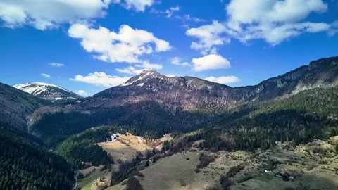 Early spring shortly after winter, hyperlapse rotation around the Carpathian Stock Footage 310724227