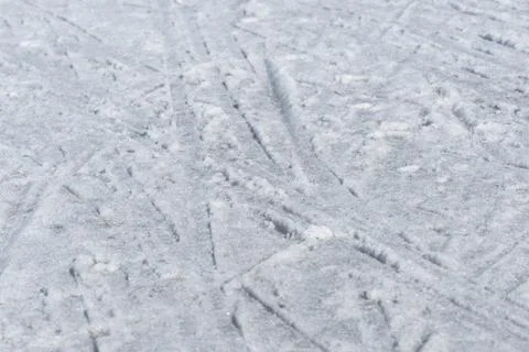 Early spring snow texture close up.  Abstract natural background 写真素材