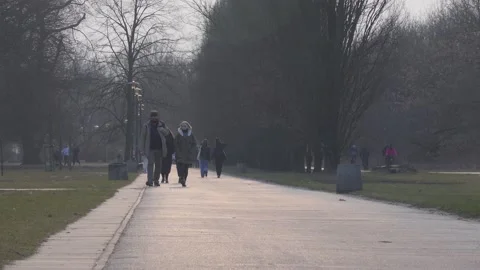 Early spring walk in the park Stock Footage 151294723