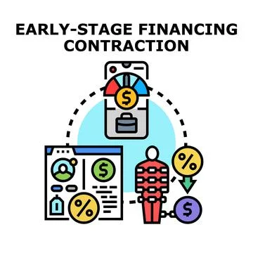 Early stage financing contraction impacting new business investment 스톡 일러스트