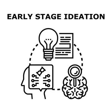 Early stage ideation and creative concept development 스톡 일러스트