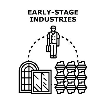 Early stage industries startup creating new business Stock Illustration