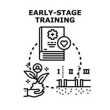 Early stage training and development process learning 库存插图