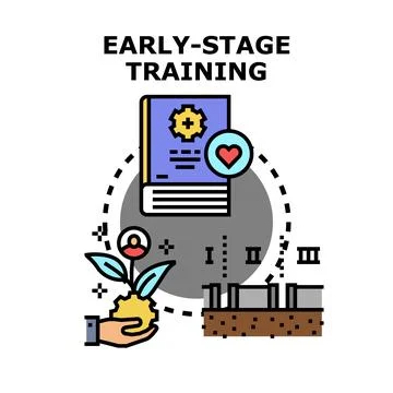 Early stage training and development process learning Stock Illustration