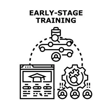 Early stage training development for new business team Stock Illustration