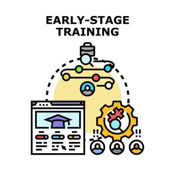 Early stage training development for new business team Stock Illustration