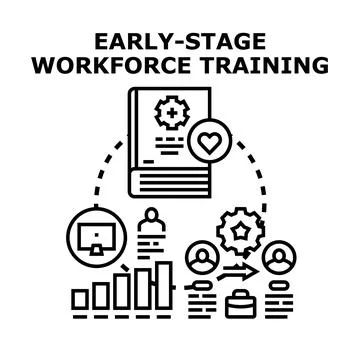 Early stage workforce training and skill development Stock Illustration
