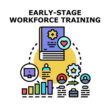 Early stage workforce training and skill development Stock Illustration