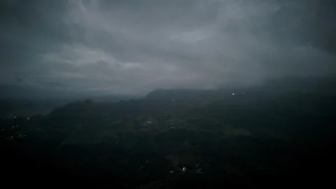 Early Sun Traces Clouds Above Highland Basin Video stock 316795448