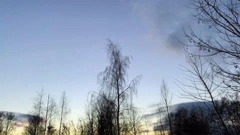 Early sunset in cold weather Stock Footage 170081050