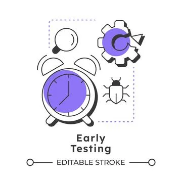 Early testing modern linear concept icon Stock-Illustration