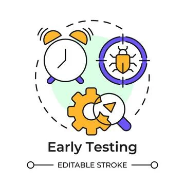 Early testing multi color concept icon 스톡 일러스트