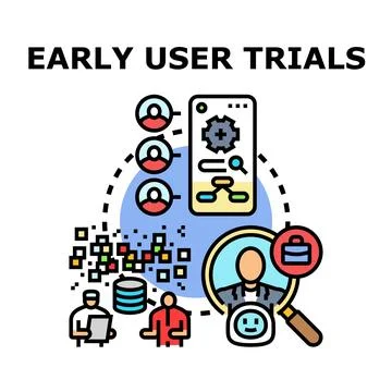 Early user trials for product development and testing イラスト素材