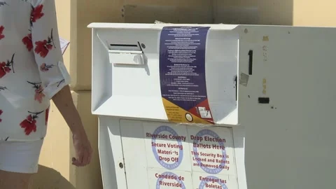 Early Voting: Mail In Ballot Drop Off: 2020 Election Stock-Footage 141391207