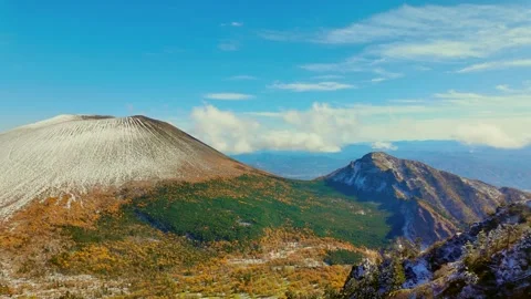 Early Winter Mountain and Forest Landscape in Nagano Japan Stock Footage 323481619