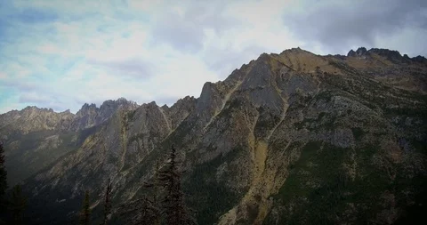 Early Winters Spires on a fall day at Washington Pass in the North Cascades Video stock 98248587
