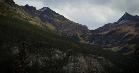 Early Winters Spires on a fall day at Washington Pass in the North Cascades Video stock 98249100