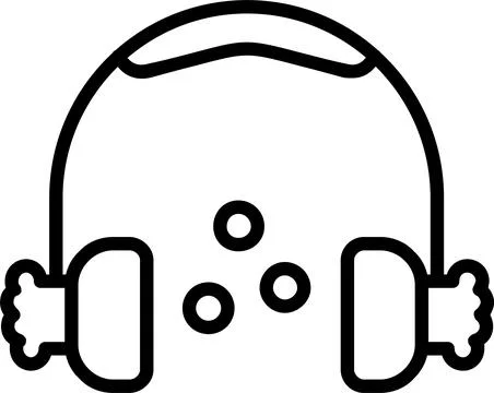 Earmuff Line Icon Design Stock Illustration