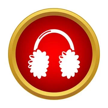 Earmuffs icon representing winter warmth and protection Stock Illustration