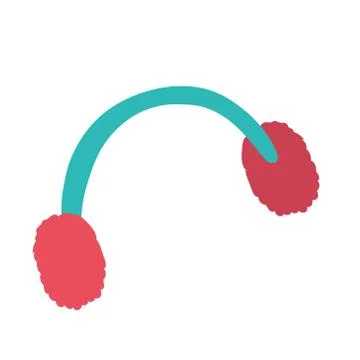 Earmuffs warm winter accessory icon isolated design Stock Illustration