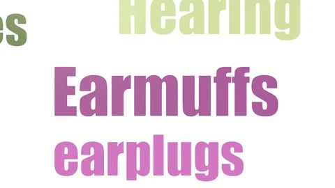 Earmuffs Word Cloud Animated On White Background Stock Footage 103672583