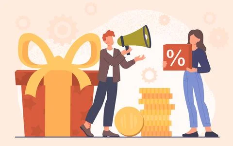 Earn loyalty concept Illustrazione stock
