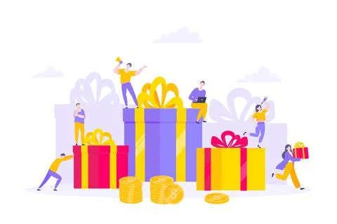 Earn loyalty program points and get online reward and gifts. Stock-Illustration