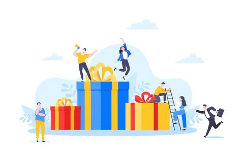 Earn loyalty program points, get online reward and gifts. Stock Illustration