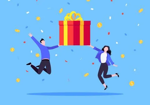 Earn loyalty program points, get online reward and gifts. Stock Illustration