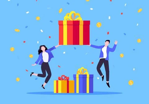 Earn loyalty program points, get online reward and gifts. Stock Illustration