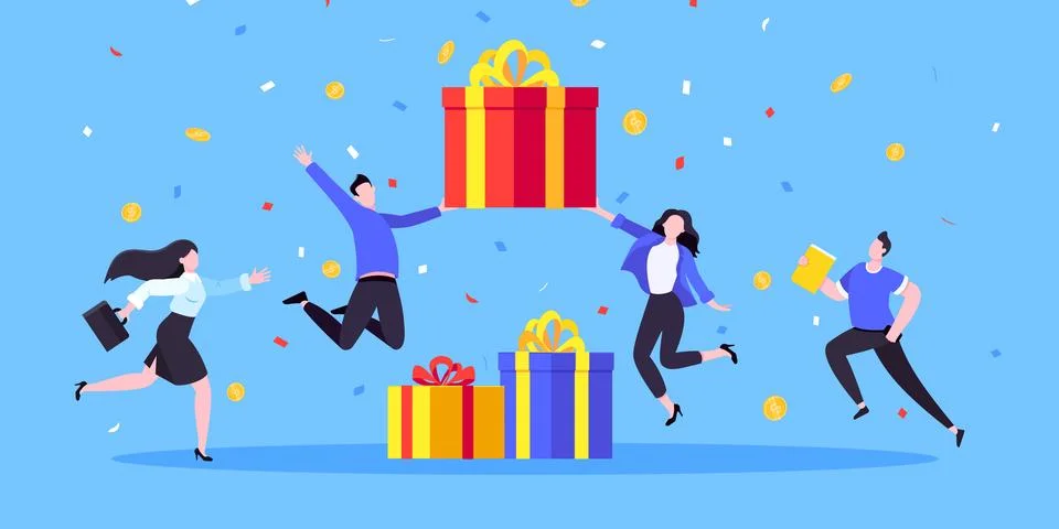 Earn loyalty program points, get online reward and gifts. Stock Illustration