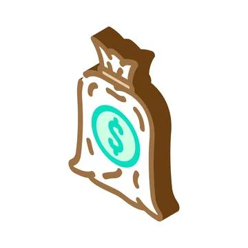 Earn money affiliate program isometric icon vector illustration Stock Illustration