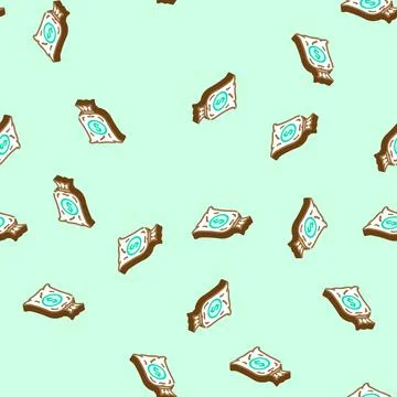 Earn money affiliate program isometric icon seamless pattern Stock Illustration