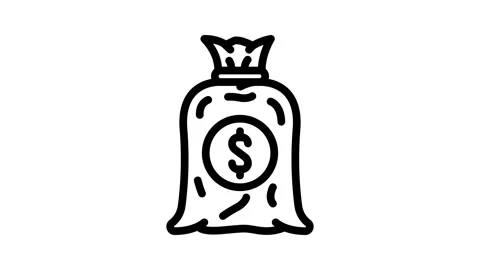 Earn money affiliate program line icon animation Video stock 326748699