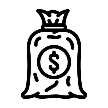 Earn money affiliate program line icon vector illustration Stock Illustration