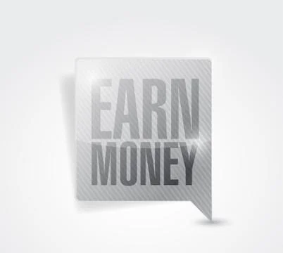Earn money message pointer illustration design Stock Illustration