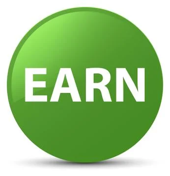 Earn soft green round button 스톡 일러스트