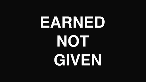 Earned Not Given Motivational Text Animation Stock Footage 334811307