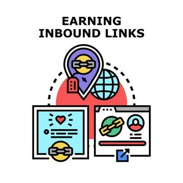 Earning inbound links for search engine optimization success Stock Illustration