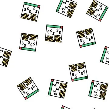 Earning money in internet vector seamless pattern イラスト素材